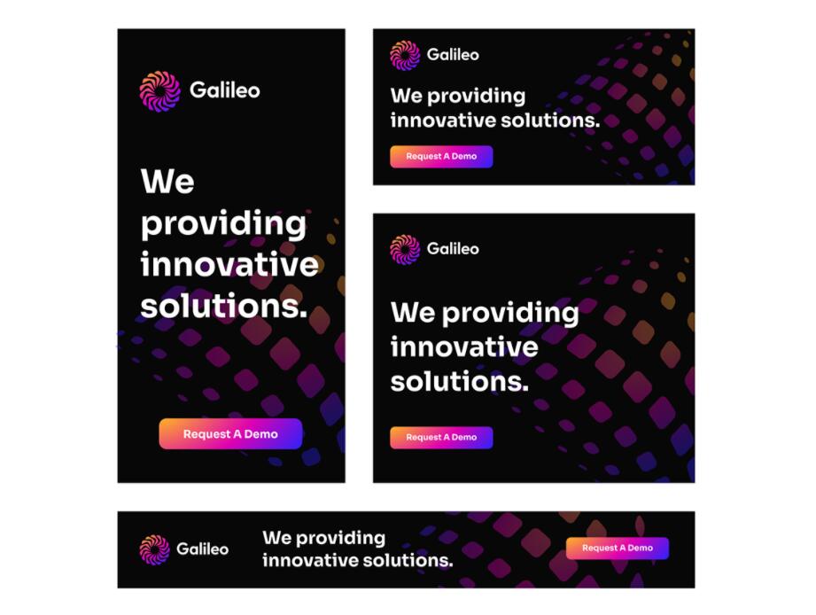 Galileo 人工智能初創(chuàng)公司logo設計vi設計，酷炫科技風格