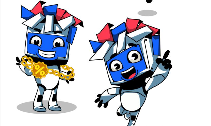 Roma Bot 機器人電腦屏幕IP卡通吉祥物設計