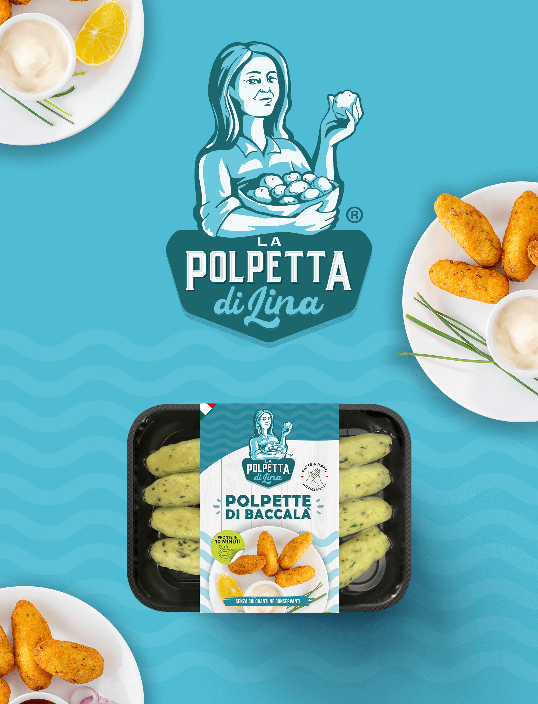 意大利莉娜魚丸包裝設(shè)計(jì),藝術(shù)人物;logo+明亮配色 意大利莉娜魚丸包裝設(shè)計(jì),藝術(shù)人物;logo+明亮配色