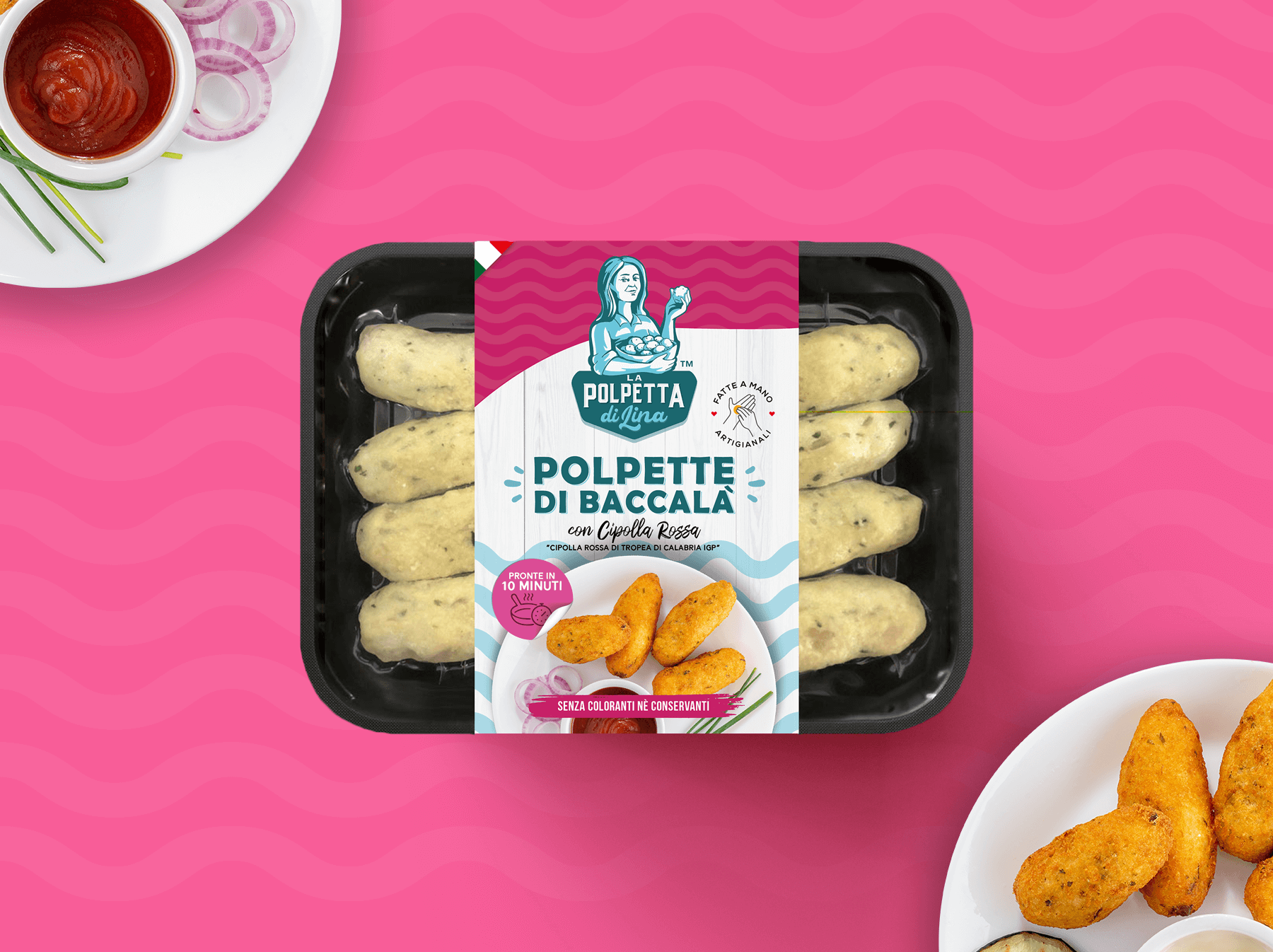 意大利莉娜魚丸包裝設(shè)計(jì),藝術(shù)人物;logo+明亮配色 意大利莉娜魚丸包裝設(shè)計(jì),藝術(shù)人物;logo+明亮配色