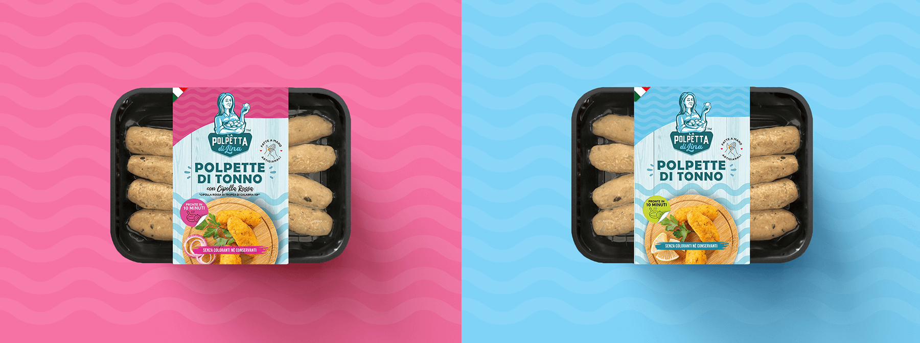 意大利莉娜魚丸包裝設(shè)計(jì),藝術(shù)人物;logo+明亮配色 意大利莉娜魚丸包裝設(shè)計(jì),藝術(shù)人物;logo+明亮配色