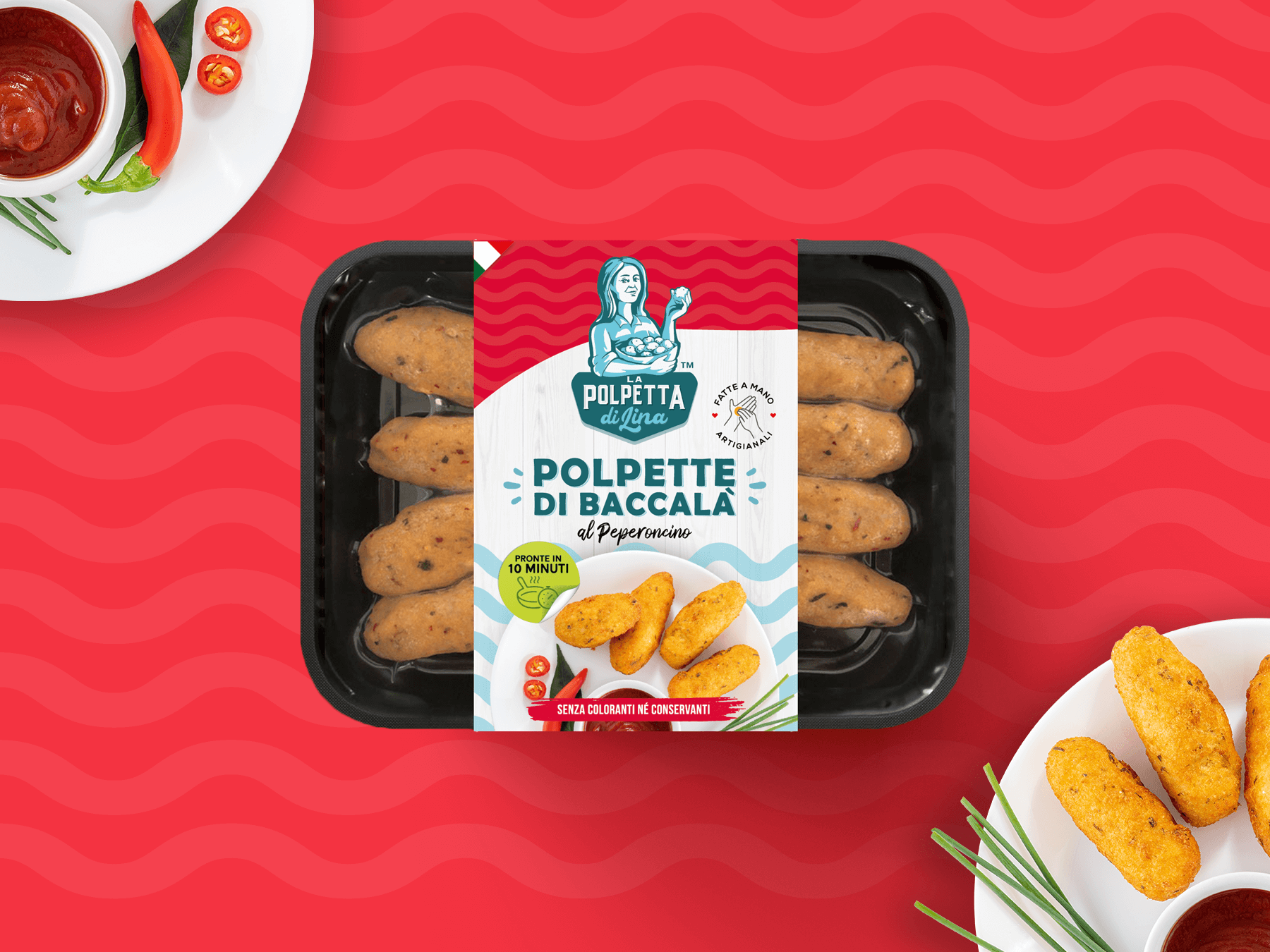 意大利莉娜魚丸包裝設(shè)計(jì),藝術(shù)人物;logo+明亮配色 意大利莉娜魚丸包裝設(shè)計(jì),藝術(shù)人物;logo+明亮配色