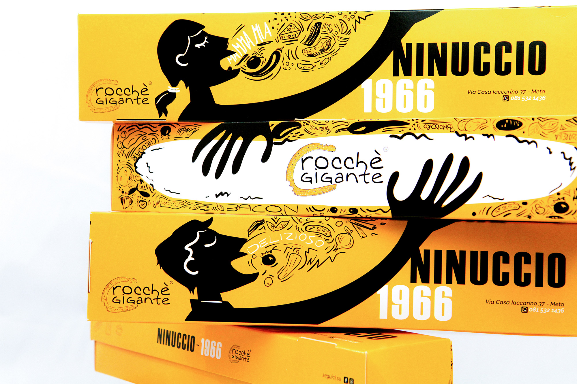 crocchè休閑食品創(chuàng)意包裝設(shè)計，張開的手與嘴巴插畫