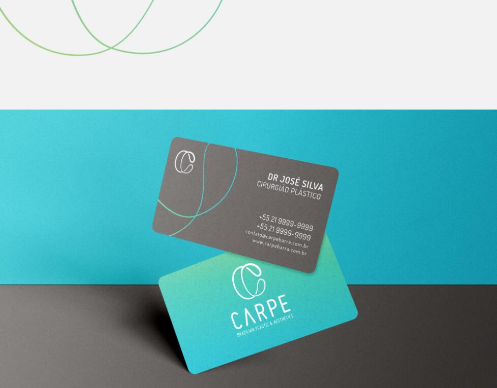 CARPE 美容整形塑形醫(yī)院logo設計vi設計，線條字母c