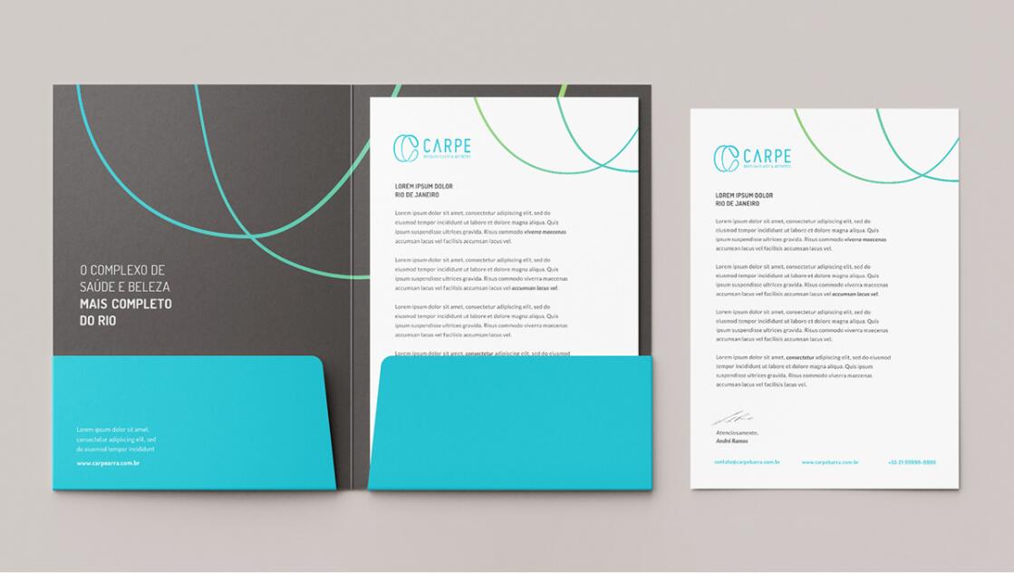 CARPE 美容整形塑形醫(yī)院logo設計vi設計，線條字母c