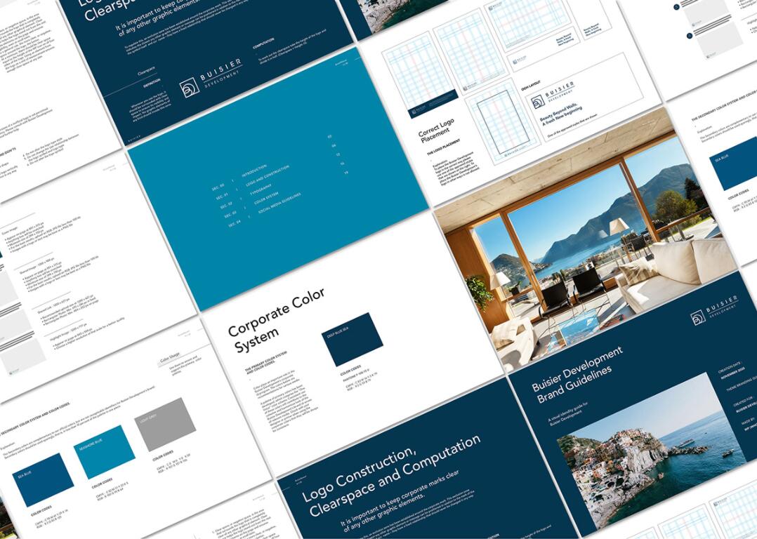 Buisier 別墅地產(chǎn)項(xiàng)目logo設(shè)計(jì)vi形象設(shè)計(jì)，B+D字母+方框