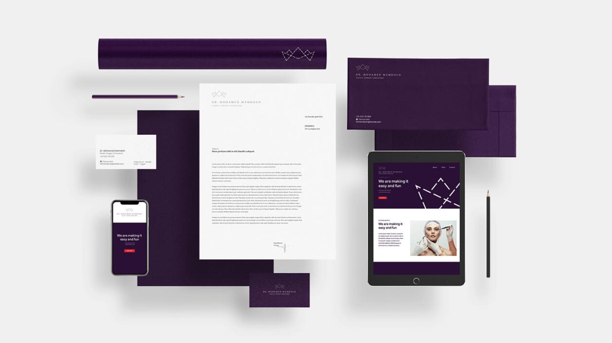 M.Aesthtics 醫(yī)療美容整形醫(yī)院logo設(shè)計品牌形象vi設(shè)計“虛線”元素