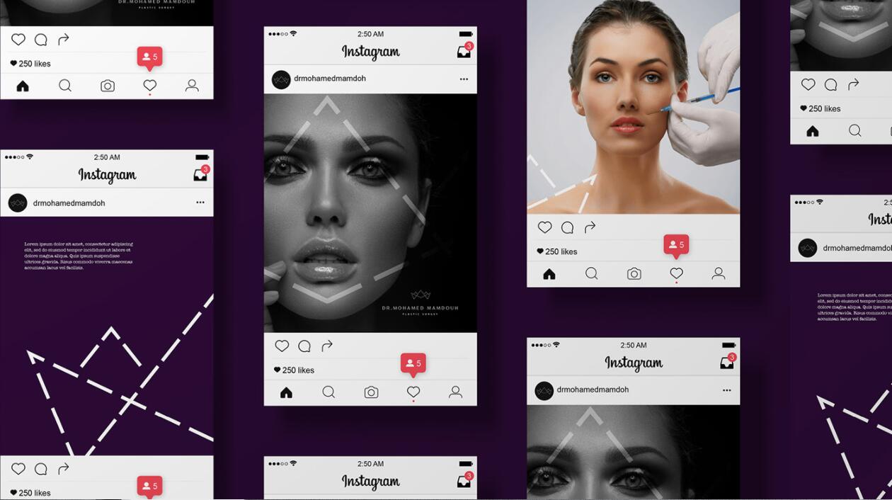 M.Aesthtics 醫(yī)療美容整形醫(yī)院logo設計品牌形象vi設計“虛線”元素