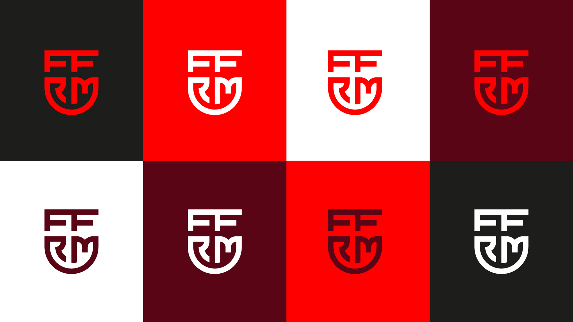 FFRM穆爾西亞地區(qū)足球聯(lián)合會(huì)俱樂(lè)部字母盾牌logo設(shè)計(jì)vi設(shè)計(jì)