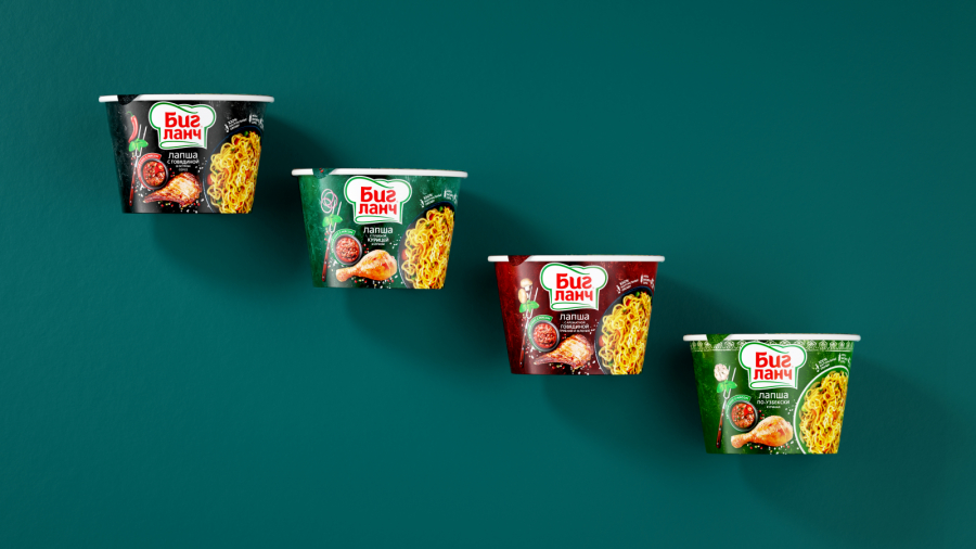 Big Lunch品牌桶裝方便面更新包裝設(shè)計(jì)概念“廚師刀下剛切出來的食料”