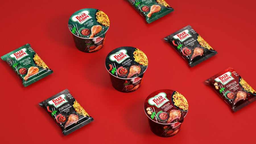 Big Lunch品牌桶裝方便面更新包裝設(shè)計(jì)概念“廚師刀下剛切出來的食料”