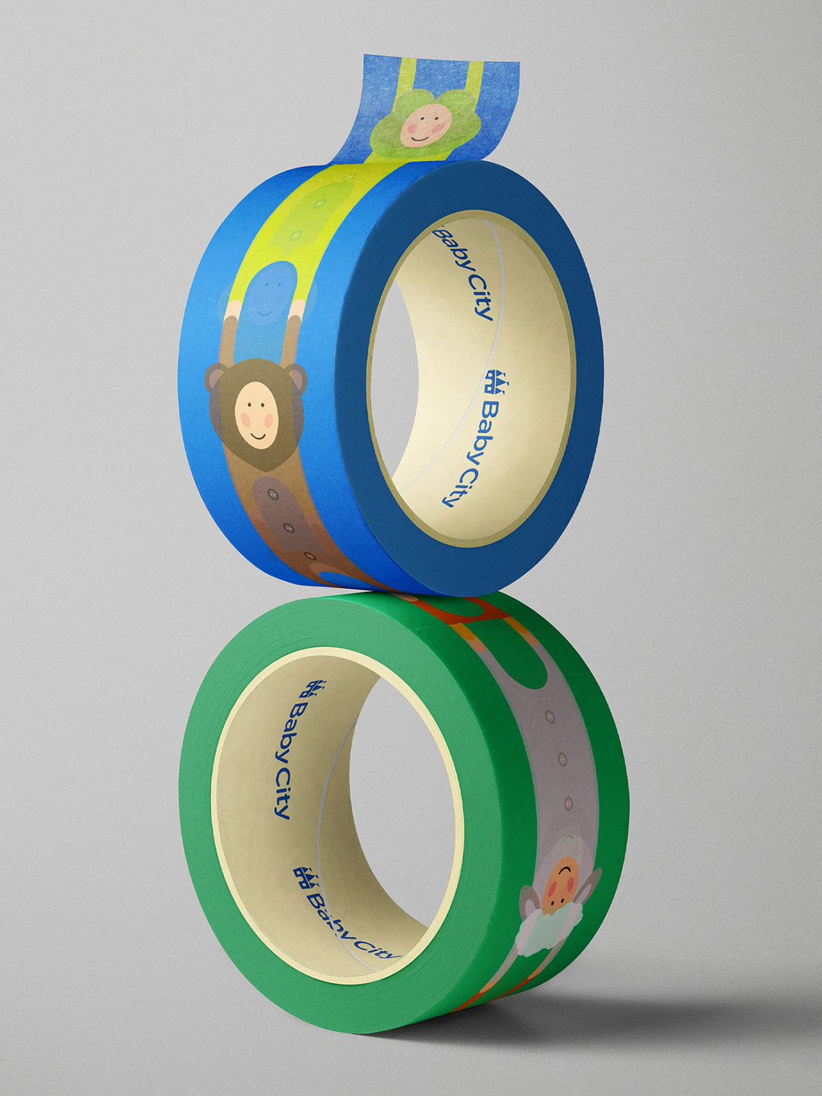 Baby City 嬰兒城嬰兒用品品牌vi設(shè)計(jì),首尾相連的卡通人物視覺 Baby City 嬰兒城嬰兒用品品牌vi設(shè)計(jì),首尾相連的卡通人物視覺