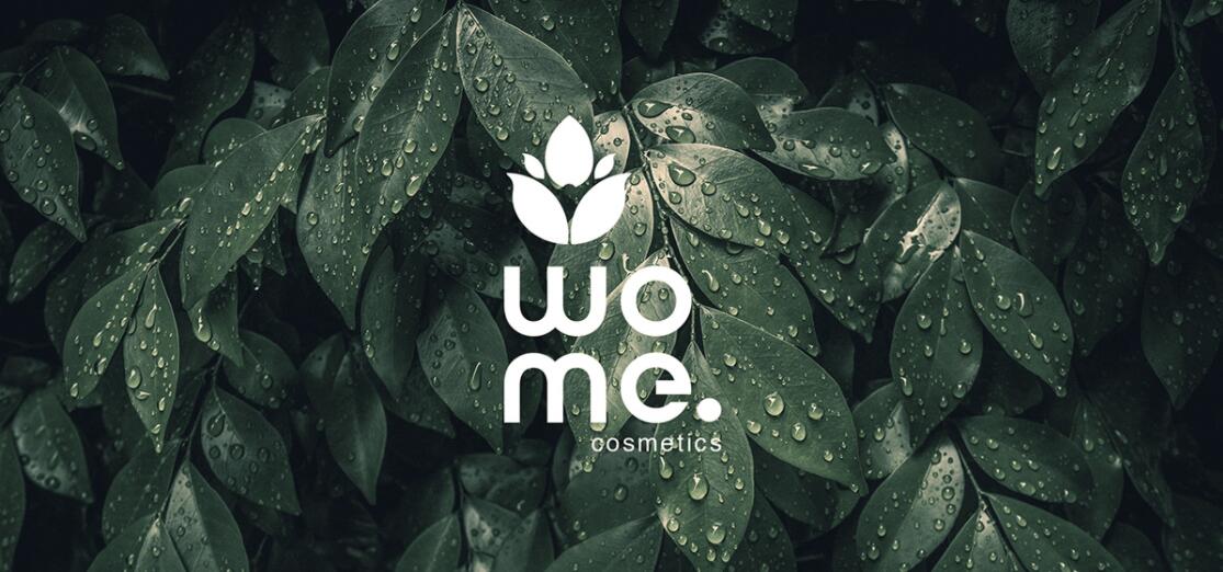 Wome 天然護膚品化妝品logo設計“水滴花朵”