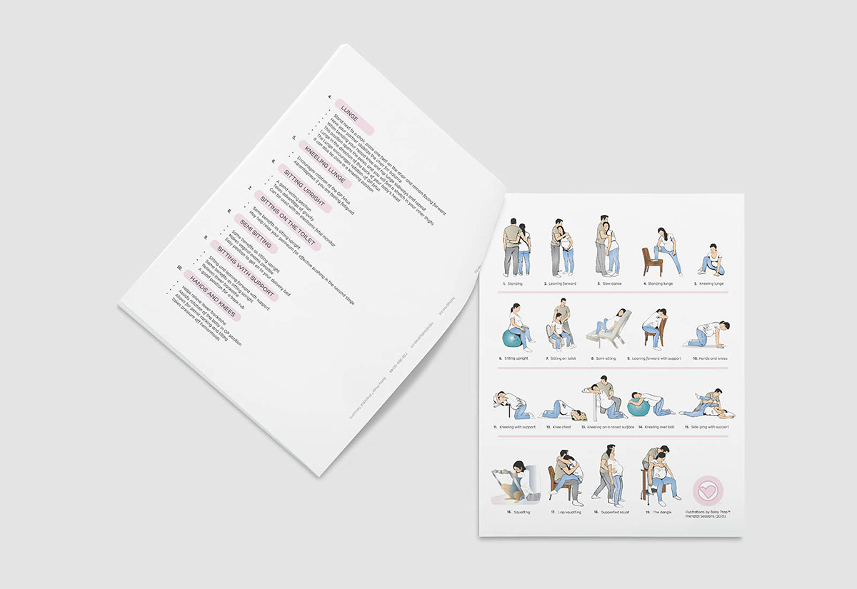 Baby Prep 孕婦產(chǎn)前醫(yī)療教育品牌形象logo設(shè)計(jì)“心+子宮內(nèi)嬰兒+孕婦”