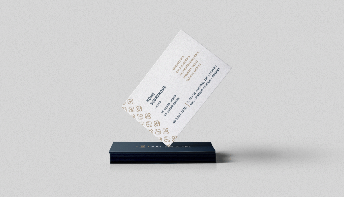 Medclin 高端醫(yī)療體檢醫(yī)院logo設(shè)計(jì)vi設(shè)計(jì)，藍(lán)金尊貴體驗(yàn)氛圍