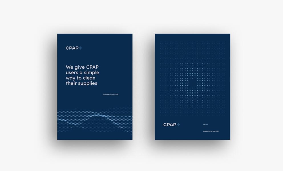 CPAP+睡眠呼吸暫停通氣治療醫(yī)療設(shè)備品牌logo設(shè)計視覺形象vi設(shè)計“圓點氣流”圖案