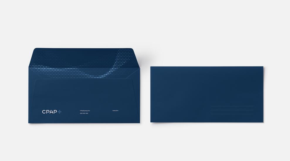 CPAP+睡眠呼吸暫停通氣治療醫(yī)療設備品牌logo設計視覺形象vi設計“圓點氣流”圖案