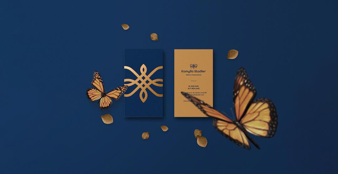 Kamylla 醫(yī)療美容健康減肥診所logo設(shè)計(jì)vi設(shè)計(jì)，蝴蝶蛻變概念