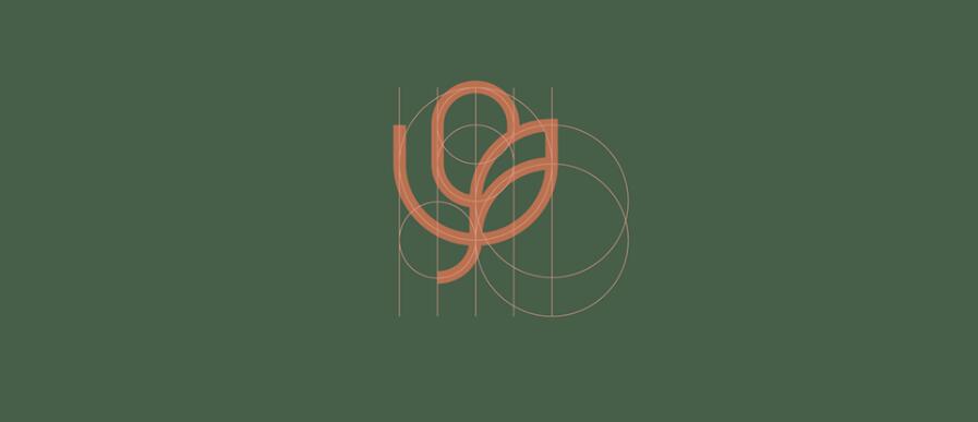 Oroface牙科牙齒矯正與口腔美容醫(yī)療診所logo設(shè)計(jì)vi設(shè)計(jì)，花朵字母logo+粉綠配色