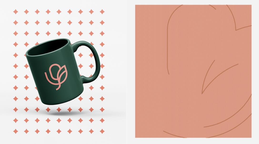 Oroface牙科牙齒矯正與口腔美容診所logo設(shè)計(jì)vi設(shè)計(jì)，花朵字母logo+粉綠配色