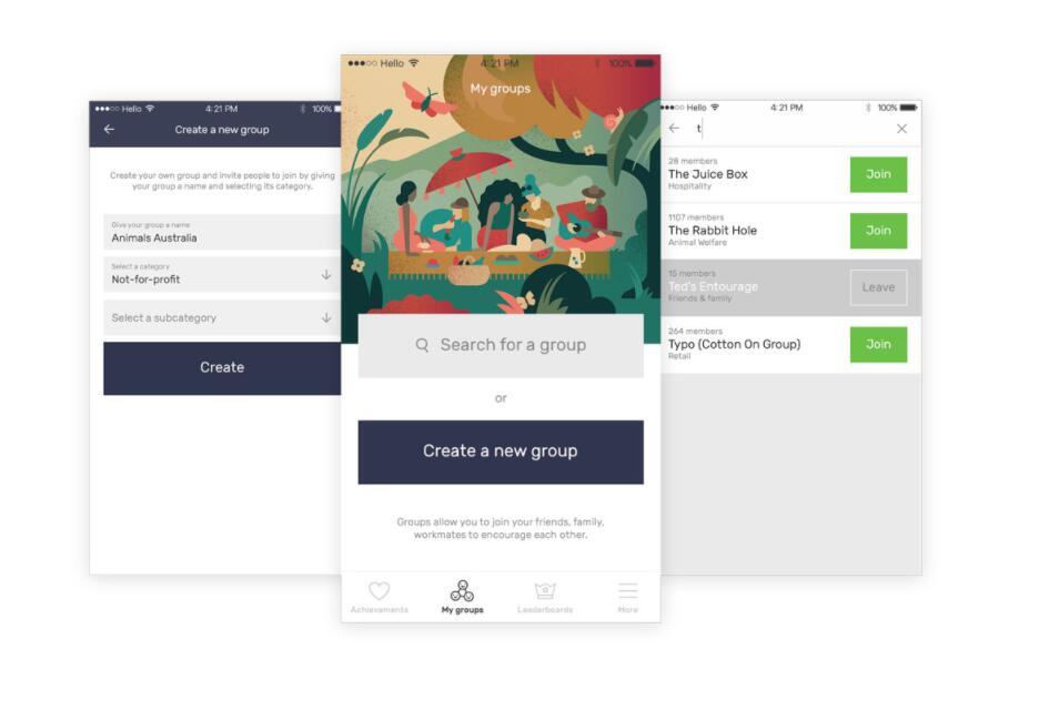 The Darwin Challenge不吃肉app應(yīng)用程序界面設(shè)計與風(fēng)景矢量插畫設(shè)計風(fēng)格 The Darwin Challenge不吃肉app應(yīng)用程序界面設(shè)計與風(fēng)景矢量插畫設(shè)計風(fēng)格