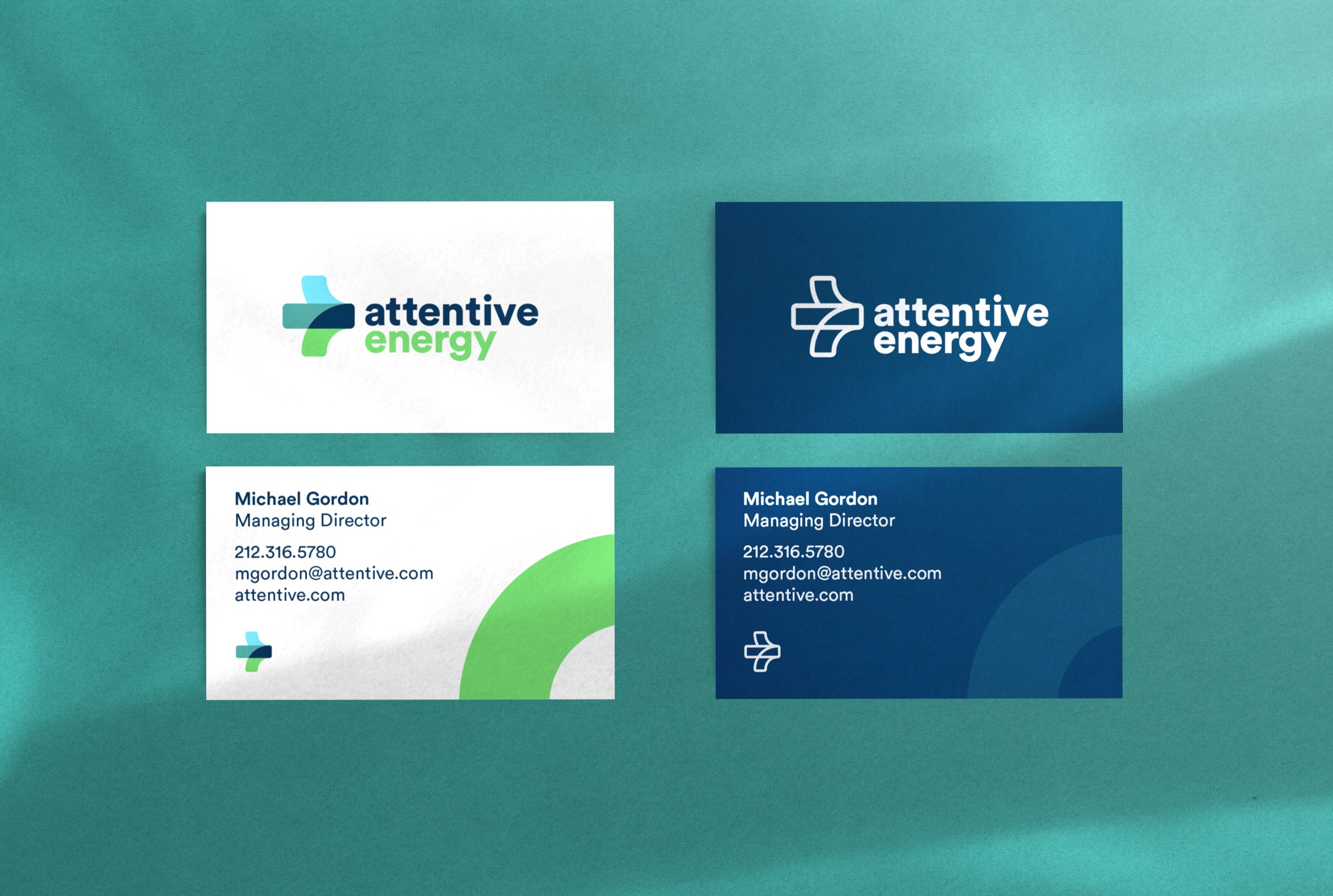 Attentive 風力能源公司箭頭新logo設計視覺形象vi設計