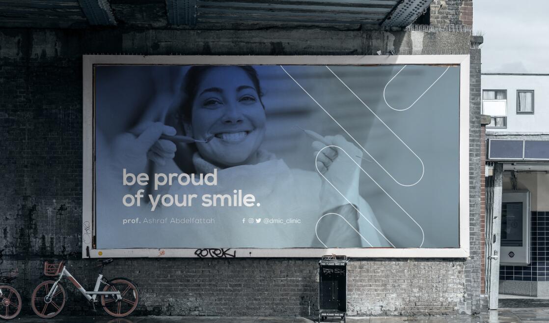 DMIC 亞科診所品牌logo-vi設(shè)計(jì)，明亮輕藍(lán)紫色搭配略灰色