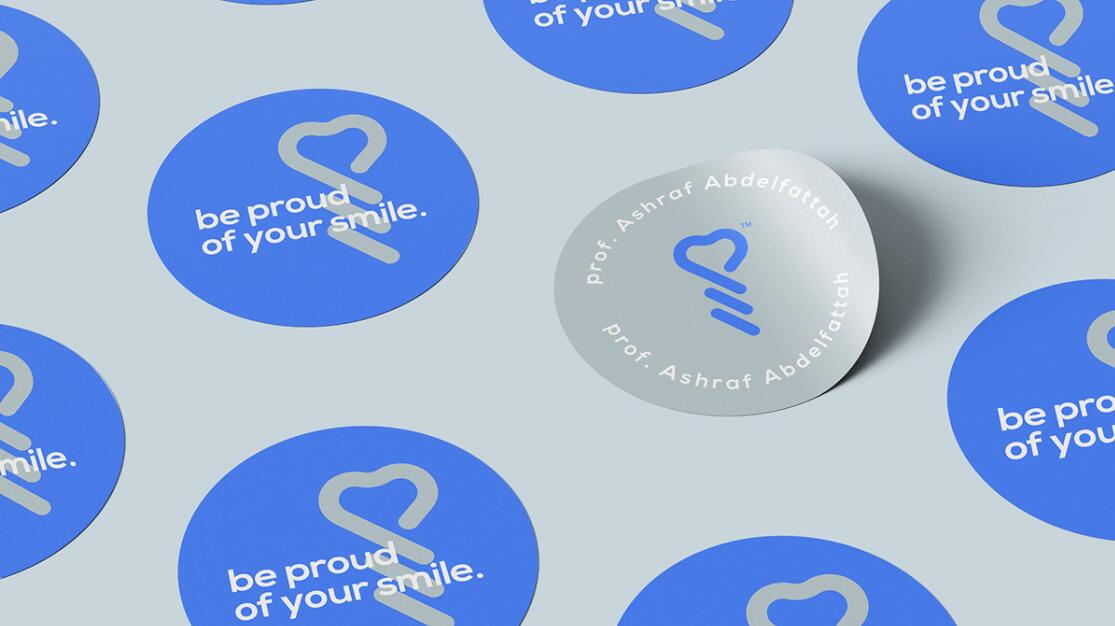 DMIC 亞科診所品牌logo-vi設(shè)計(jì)，明亮輕藍(lán)紫色搭配略灰色