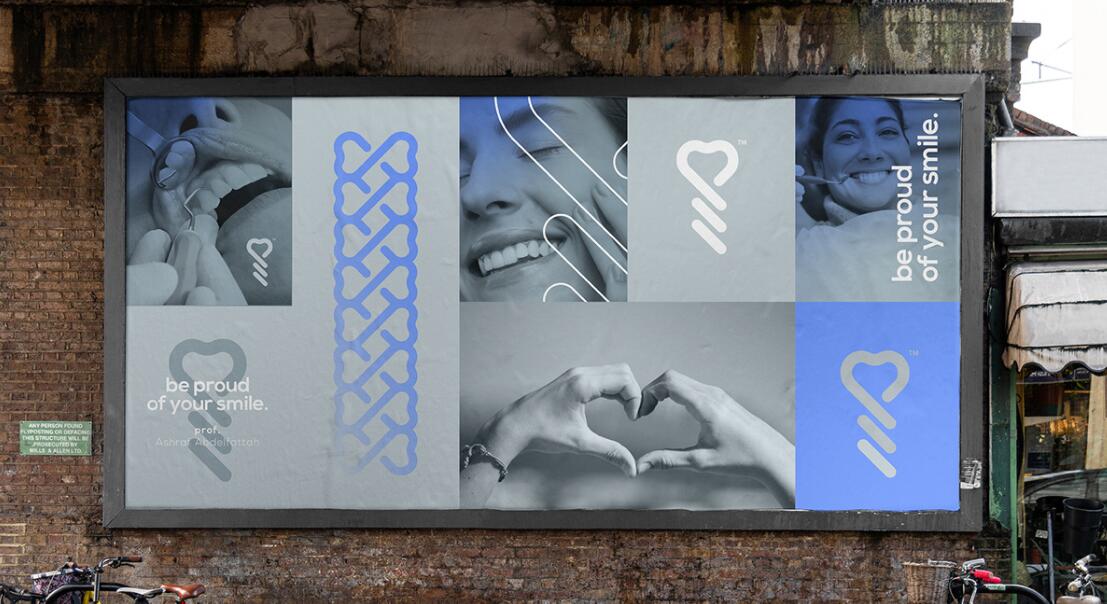 DMIC 亞科診所品牌logo-vi設(shè)計(jì)，明亮輕藍(lán)紫色搭配略灰色