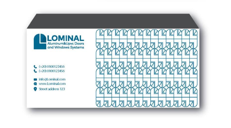 Lominal 門窗系統(tǒng)品牌vi形象設(shè)計logo設(shè)計，字母L+門窗識別屬性-名片設(shè)計