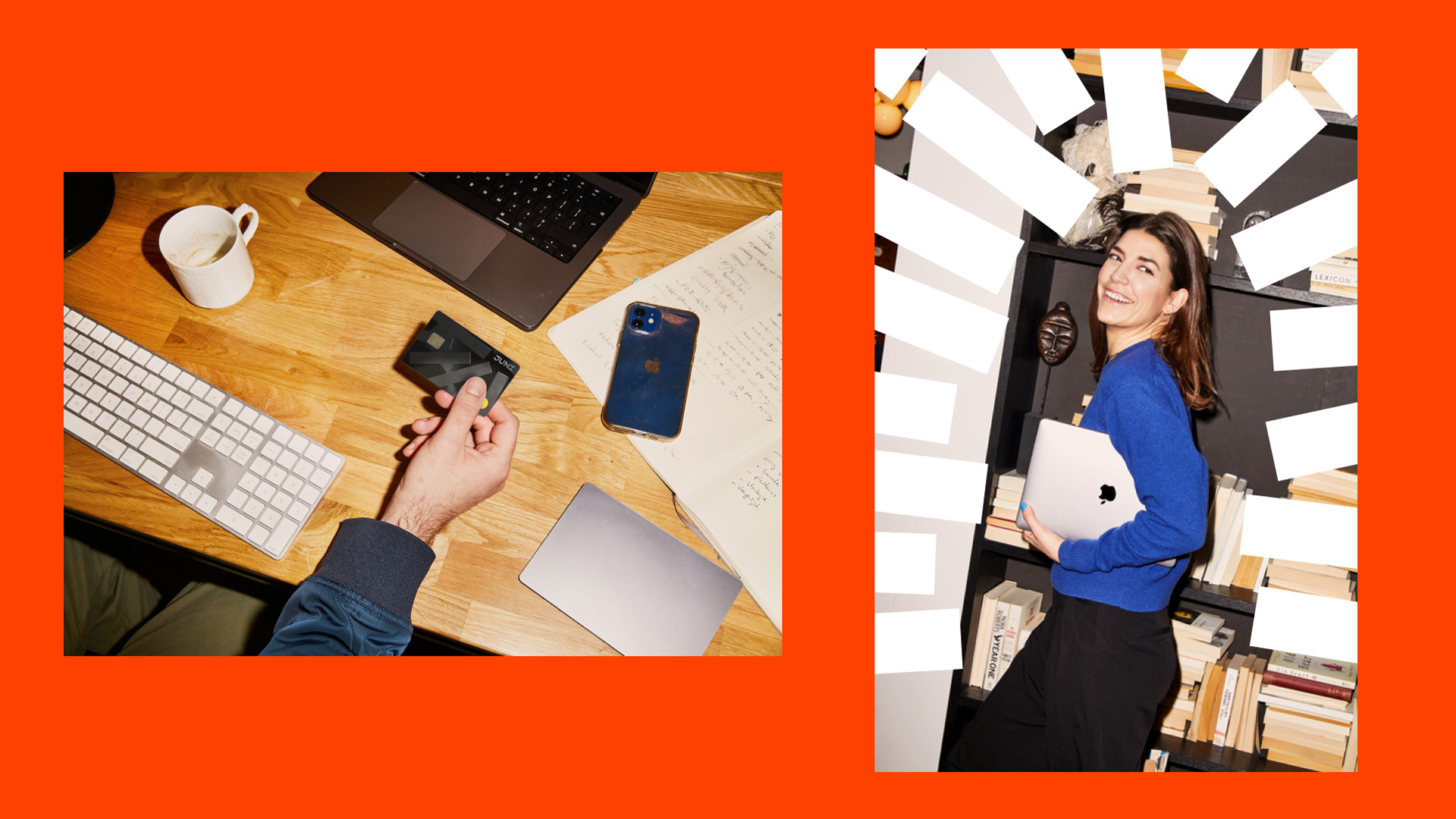 Juni金融科技初創(chuàng)公司logo設計品牌形象vi設計,源自多米諾骨牌粗線條色塊核心視覺