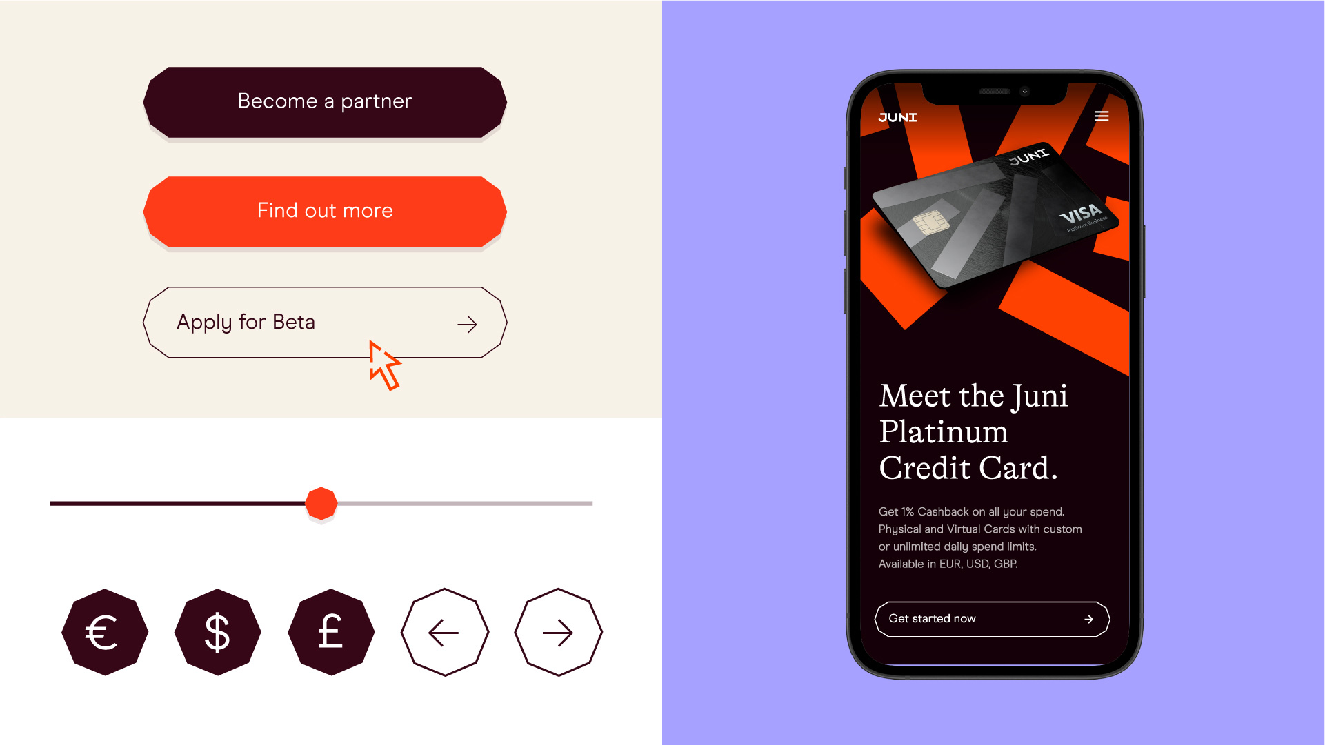 Juni金融科技初創(chuàng)公司logo設計品牌形象vi設計,源自多米諾骨牌粗線條色塊核心視覺-ui設計