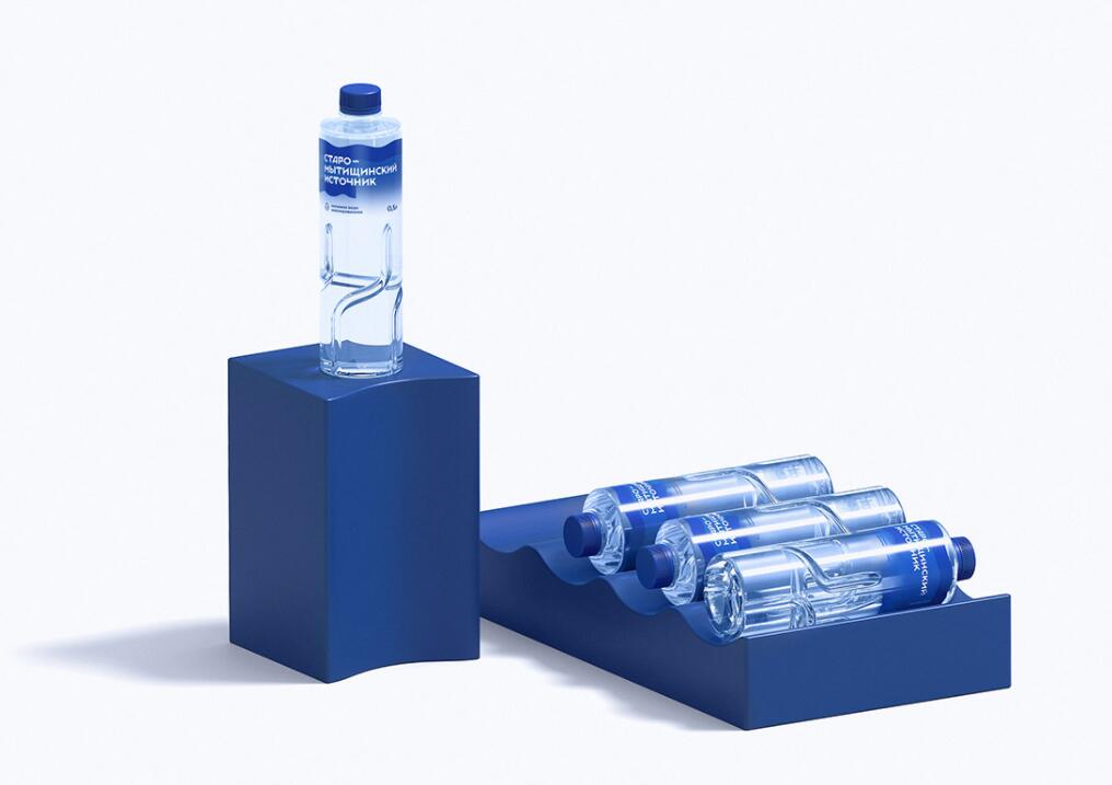 STM 礦泉水包裝設(shè)計(jì)“藍(lán)色波浪線條”元素