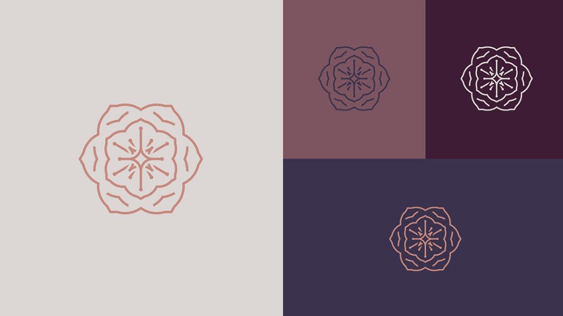 Espa?o Dermato 皮膚病醫(yī)療診所及醫(yī)美醫(yī)院logo設(shè)計(jì)vi設(shè)計(jì)，桃花元素