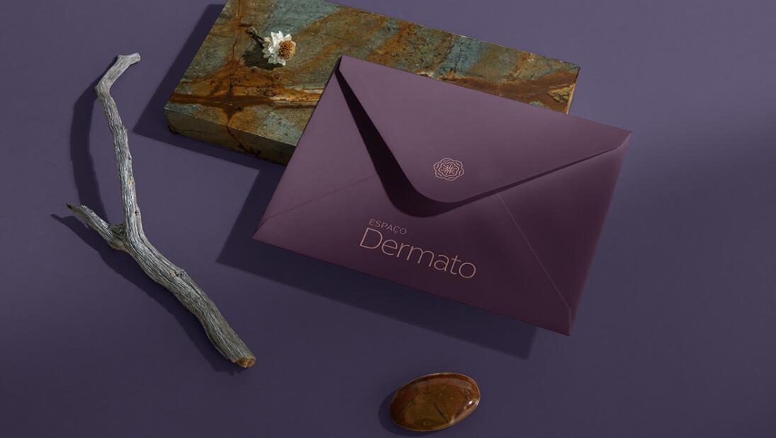 Espa?o Dermato 皮膚病醫(yī)療診所及醫(yī)美醫(yī)院logo設(shè)計(jì)vi設(shè)計(jì)，桃花元素