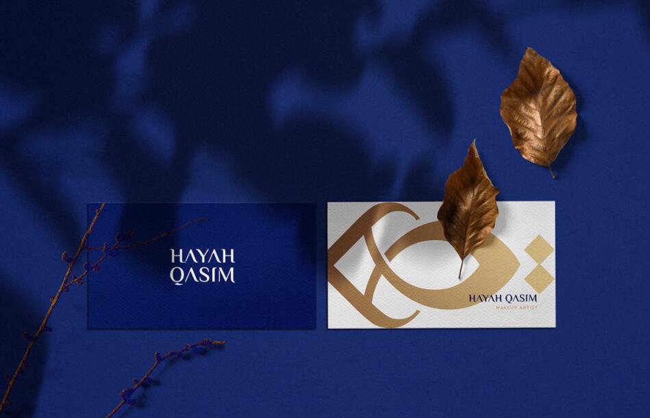 Hayah Qasim 微整形美容保健機(jī)構(gòu)logo設(shè)計(jì)vi設(shè)計(jì)，優(yōu)雅藝術(shù)尊貴風(fēng)格