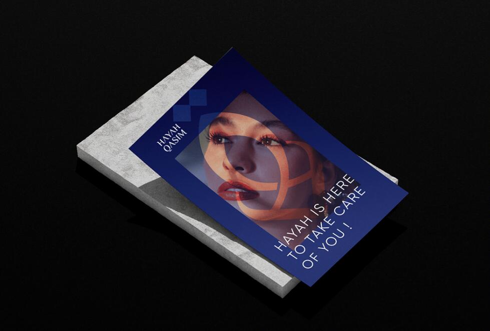 Hayah Qasim 微整形美容保健機(jī)構(gòu)logo設(shè)計(jì)vi設(shè)計(jì)，優(yōu)雅藝術(shù)尊貴風(fēng)格