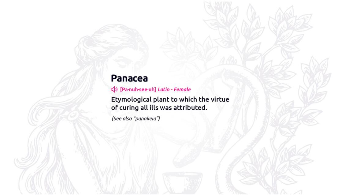 Panacea 女性體型矯正健康美容整理護理醫(yī)院logo設(shè)計，女神輪廓圖形