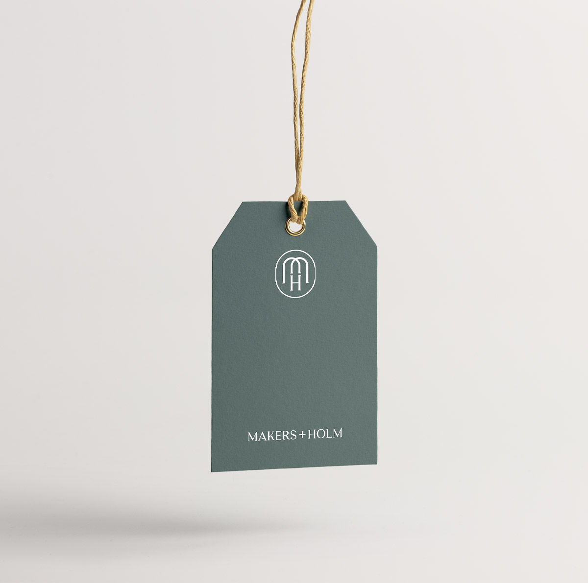 Makers+Holm 全屋建材家居家具品牌logo設(shè)計“MH“花押字母徽標(biāo)，自然優(yōu)雅