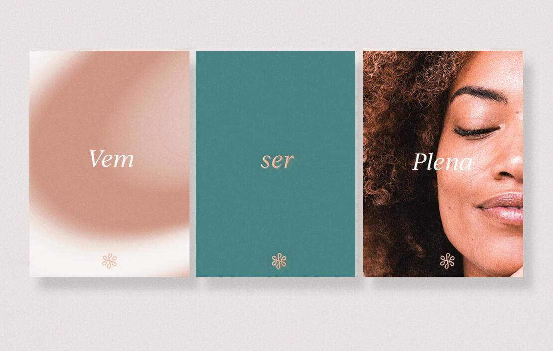 Plena皮膚科美容護(hù)理診所logo設(shè)計品牌vi形象設(shè)計，綠粉雙色漸變風(fēng)格