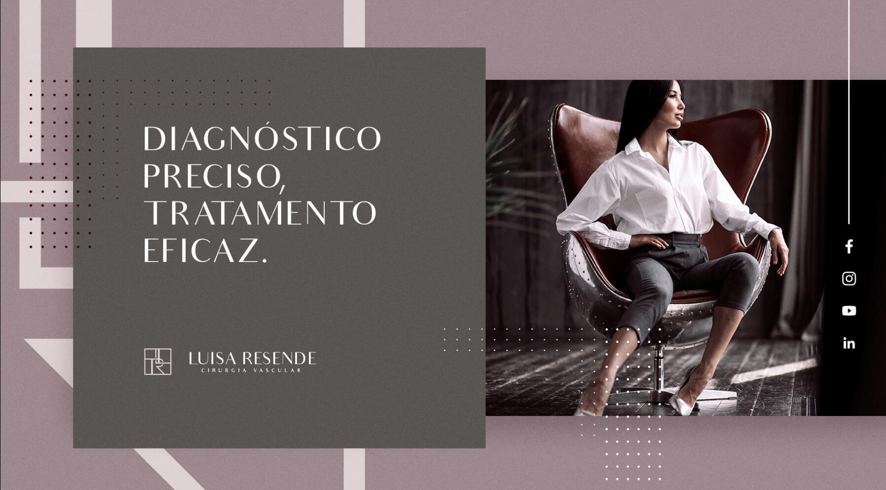 Luisa Resend 博士醫(yī)學(xué)美容診所logo設(shè)計LR組合與暗粉灰vi設(shè)計