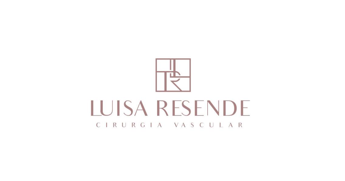 Luisa Resend 博士醫(yī)學(xué)美容診所logo設(shè)計LR組合與暗粉灰vi設(shè)計