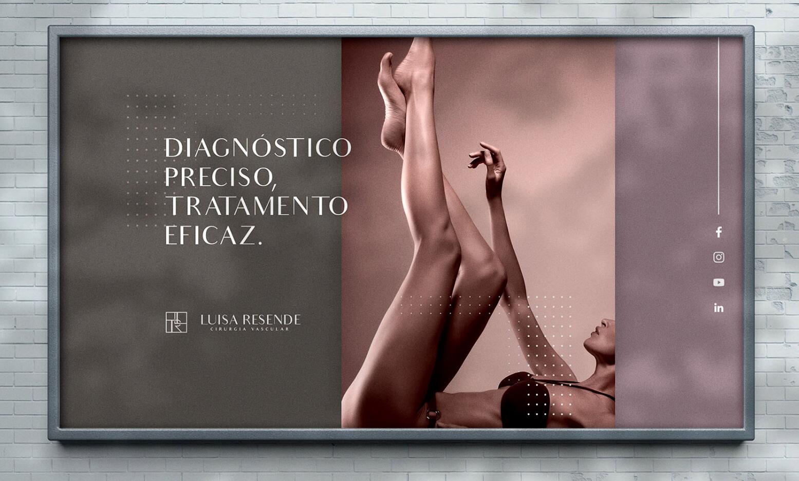 Luisa Resend 博士醫(yī)學(xué)美容診所logo設(shè)計LR組合與暗粉灰vi設(shè)計