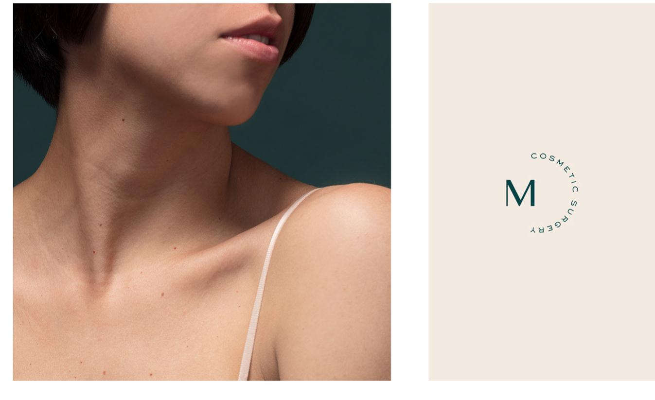 Musāh 美容整形外科診所品牌視覺形象VI設(shè)計(jì)，藍(lán)綠色粉色三色搭配