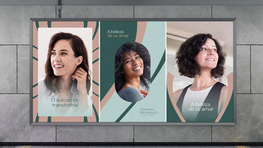 Vanessa 中老年女性美容整形醫(yī)生品牌vi形象設(shè)計(jì)logo設(shè)計(jì)。V字母識(shí)別與綠淺綠粉三色