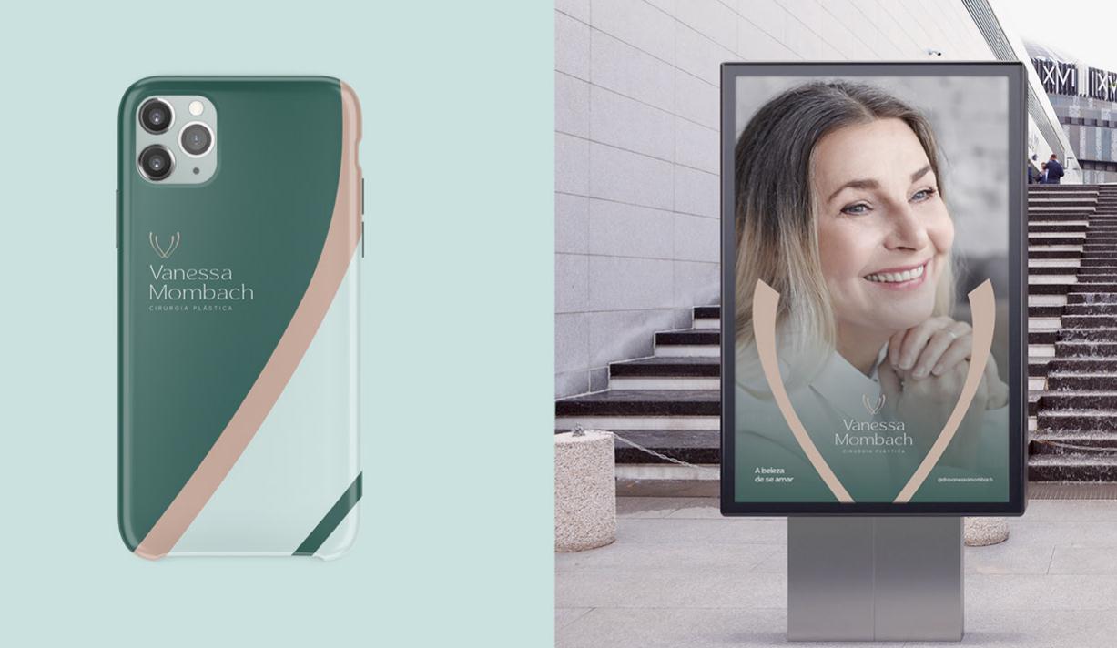 Vanessa 中老年女性美容整形醫(yī)生品牌vi形象設(shè)計(jì)logo設(shè)計(jì)。V字母識(shí)別與綠淺綠粉三色