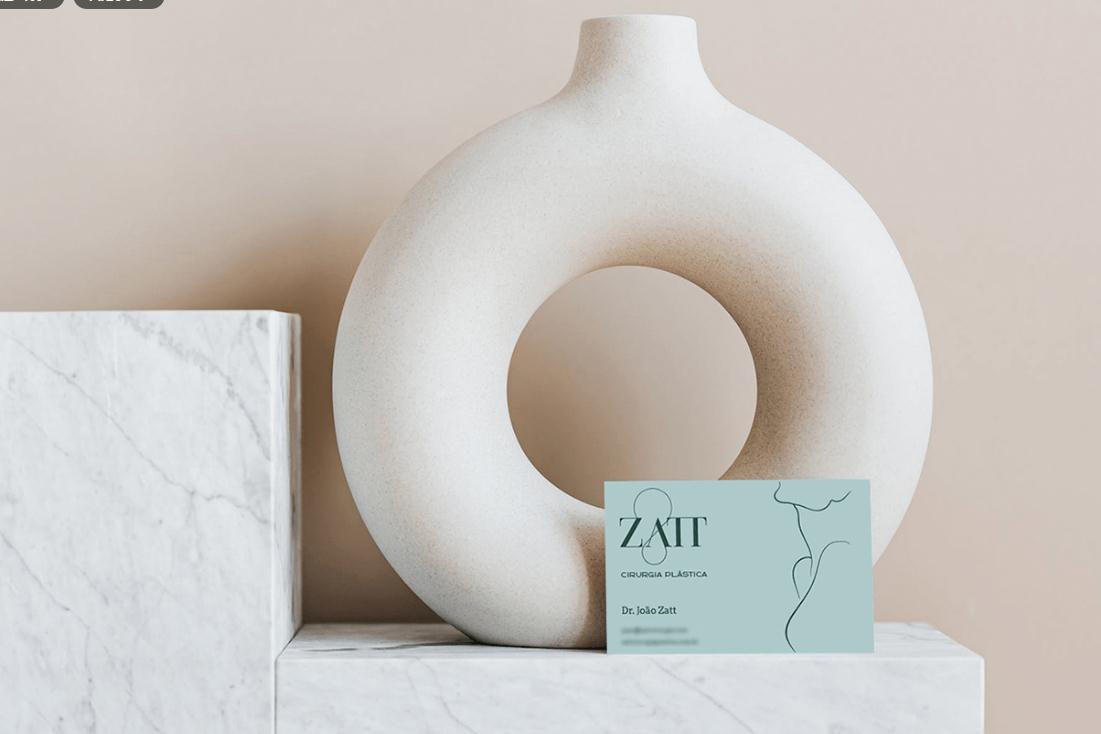 Zatt 美容整形外科診所logo設(shè)計(jì)vi設(shè)計(jì)，綠金配色清新精致風(fēng)格