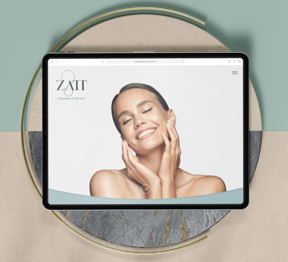 Zatt 美容整形外科診所logo設(shè)計(jì)vi設(shè)計(jì)，綠金配色清新精致風(fēng)格