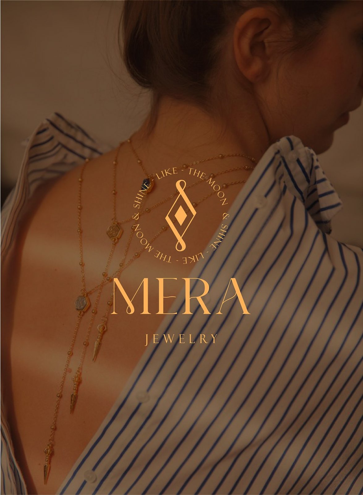 Mira Jewelry珠寶品牌logo設(shè)計視覺識別vi設(shè)計,暖黃色金色 Mira Jewelry珠寶品牌logo設(shè)計視覺識別vi設(shè)計,暖黃色金色