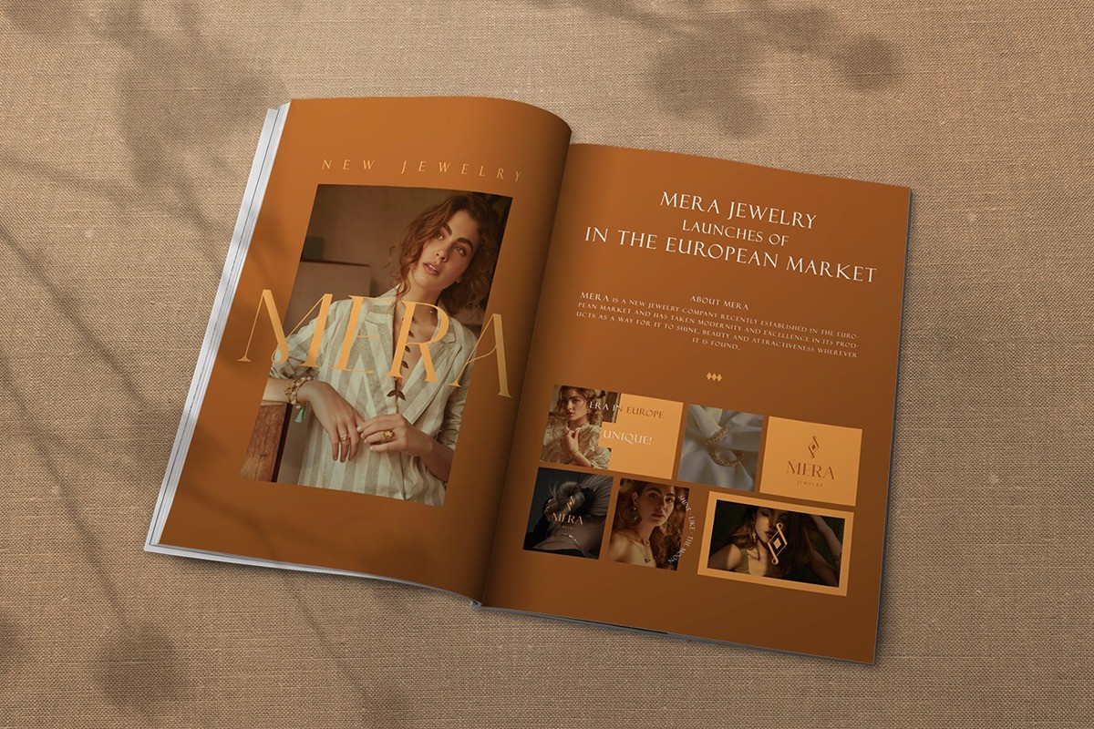 Mira Jewelry珠寶品牌logo設(shè)計視覺識別vi設(shè)計,暖黃色金色 Mira Jewelry珠寶品牌logo設(shè)計視覺識別vi設(shè)計,暖黃色金色